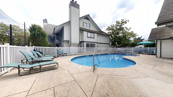 Swimming pool with relaxing sundecks