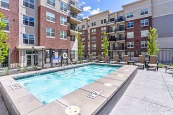 Shimmering pool view