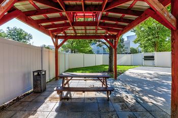 Backyard patio area