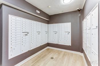 Wall of lockers