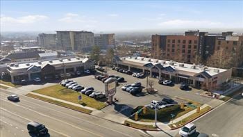 Parking lot with cars