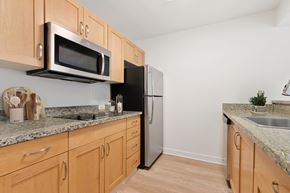 Seattle apartment for rent - Kitchen with Cabinets at AVIA on Pike Street, Washington, 98101