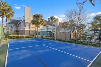 Tennis court view