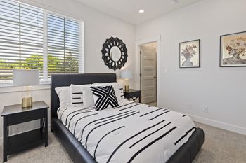 Modern bed with window