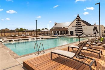 Sunny swimming pool area