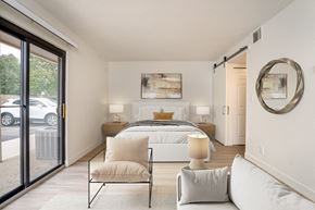 Ann Arbor apartment for rent - Bedroom with a large bed at AVIA Lofts on Victors Way, Michigan