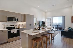 American Fork apartment for rent - Kitchen with island at Solhavn Apartments, American Fork, Utah