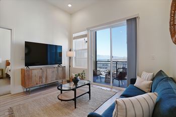 Living room with attached balcony