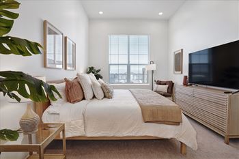 Bedroom with television
