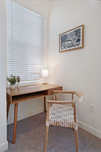 Room with desk and chair
