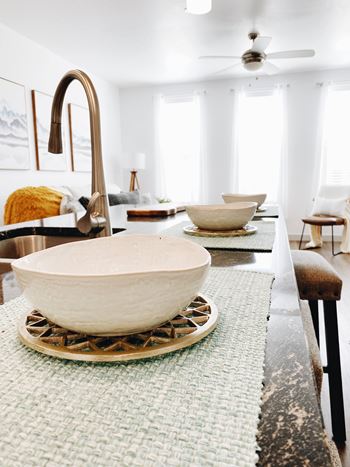 Kitchen with a bowl on the counter