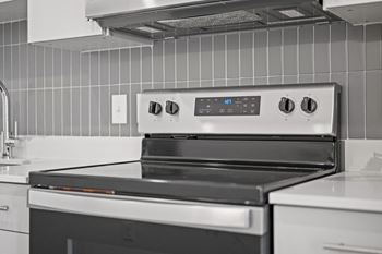 Sleek, stainless-steel appliances