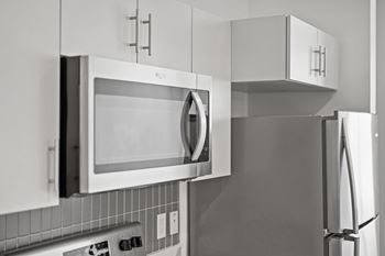 Sleek, stainless-steel appliances