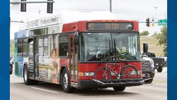 A red bus