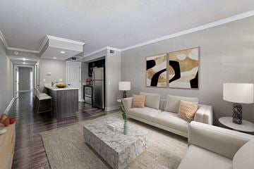 Kissimmee apartment for rent - a living room with a couch and a table