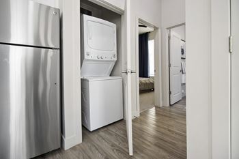 Fridge and laundry room