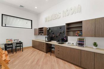 Makers room with a desk