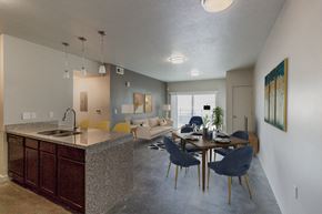 Salt Lake City apartment for rent - Kitchen and dining at Wilmington Flats Apartments, Utah, 84106