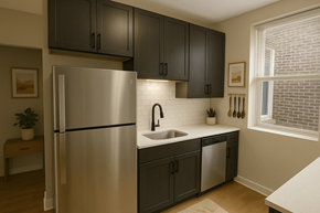 Chicago apartment for rent - Barry Court Studio Kitchen