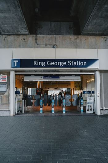 Seconds to major transit nodes (king george sky train station)