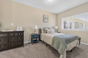 Vancouver apartment for rent - A bedroom with a bed, nightstand, and dresser.