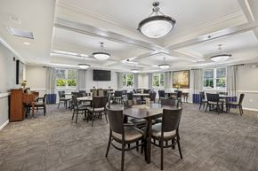 Glenmont apartment for rent - A large conference room with a long table and chairs.