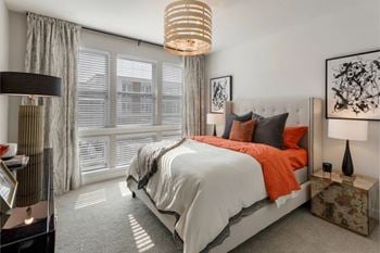 Bedroom with cozy bed
