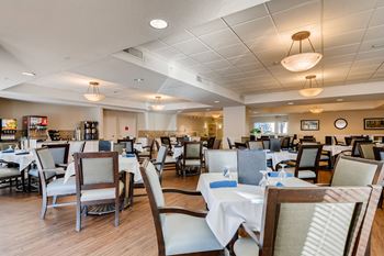 Restaurant with tables and chairs