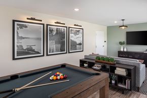 Maple Grove apartment for rent - a games room with a pool table and a tv