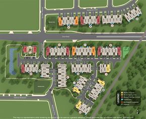Brook Park apartment for rent - A map shows a layout of a residential area with streets and house numbers.