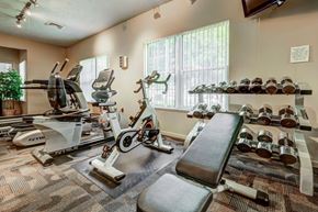 Parma apartment for rent - A gym with a variety of equipment including treadmills, rowing machines, and dumbbells.