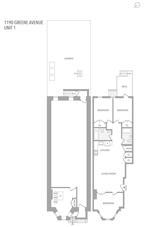 Floor plan for 3 beds, 2 baths, 1501 sqft