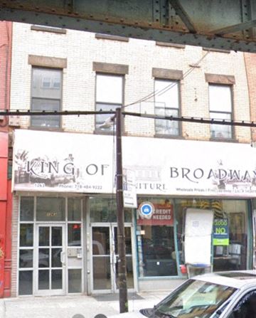 Brooklyn apartment for rent - A white car is parked in front of a store.