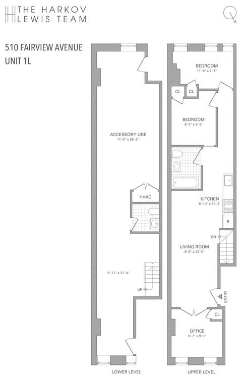 Floor plan for 3 beds, 1.5 baths, 1194 sqft