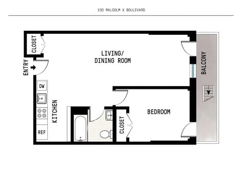 Floor plan for studio