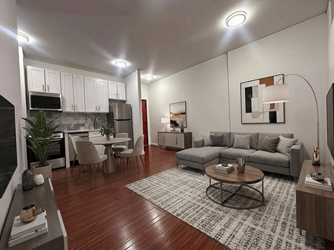 Floor plan for 2 beds, 1 bath, 850 sqft