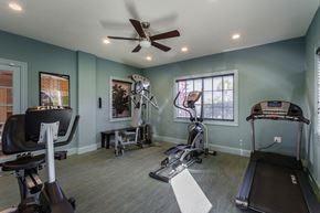 Homestead apartment for rent - a home gym with treadmills and elliptical machines