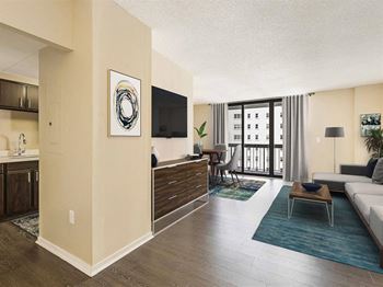 Living area with tv