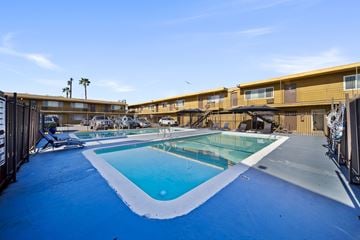Buena Park apartment for rent - A swimming pool with a blue tinted water.