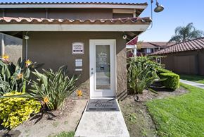 Fontana apartment for rent - A small building with a sign that says "Leasing Office" on it.