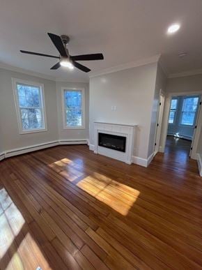 Wellesley apartment for rent - A room with a fireplace and wood flooring.