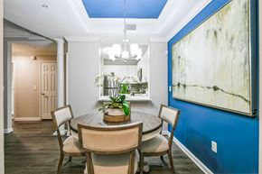 Atlanta apartment for rent - A dining room with a table and chairs at The Atlantic Buckhead Apartments, Atlanta, Georgia