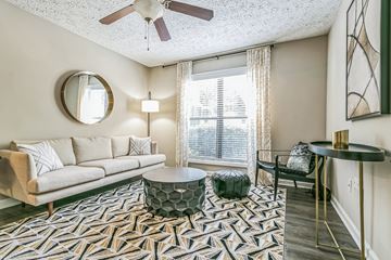 Atlanta apartment for rent - a living room with a couch and a chair and a window