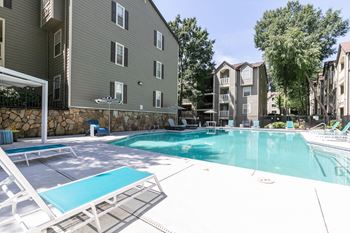 Blue cool swimming pool