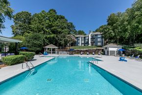 Alpharetta apartment for rent - Resort Inspired Pool with Cabanas at The Atlantic Newtown, Alpharetta, Georgia
