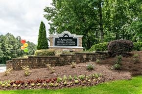 Duluth apartment for rent - Monument Sign at Community Entrance  at The Atlantic Howell Station, Duluth, GA, 30096