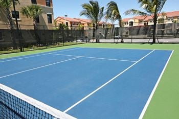 Lighted tennis court