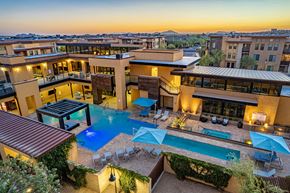 Phoenix apartment for rent - an aerial view of a resort with a swimming pool
