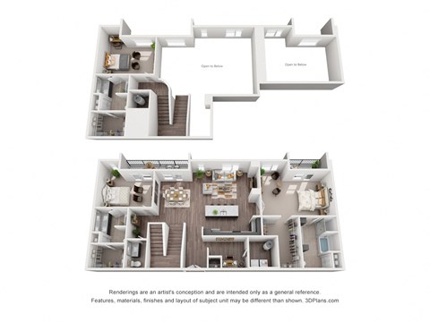 Floor plan for 3 beds, 3 baths, 2583 sqft