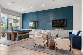 Austin apartment for rent - a game room with a pool table and a television